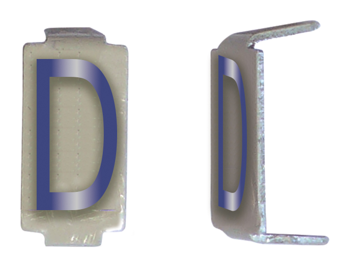 LOT 25 LETTRE 6X11 ALU IVOIRE/BLEU PRE-PLIEE D *