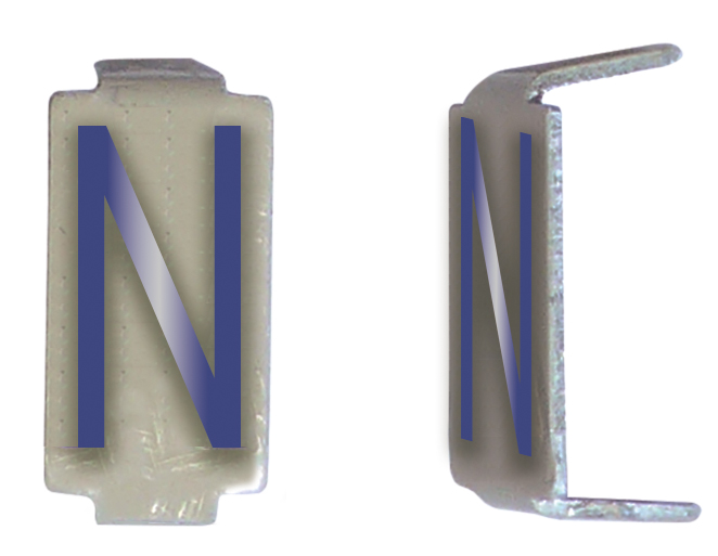 LOT 25 LETTRE 6X11 ALU IVOIRE/BLEU PRE-PLIEE N *