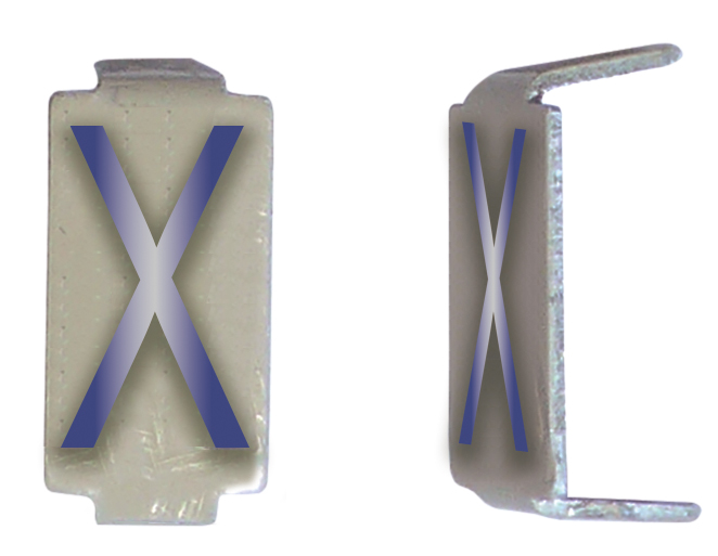 LOT 25 LETTRE 6X11 ALU IVOIRE/BLEU PRE-PLIEE X *