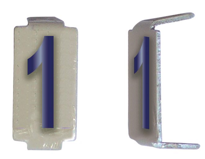 LOT 25 CHIFFRE 6X11 ALU IVOIRE/BLEU PRE-PLIE 1 *