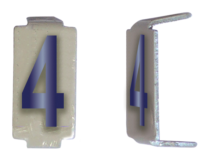 LOT 25 CHIFFRE 6X11 ALU IVOIRE/BLEU PRE-PLIE 4 *