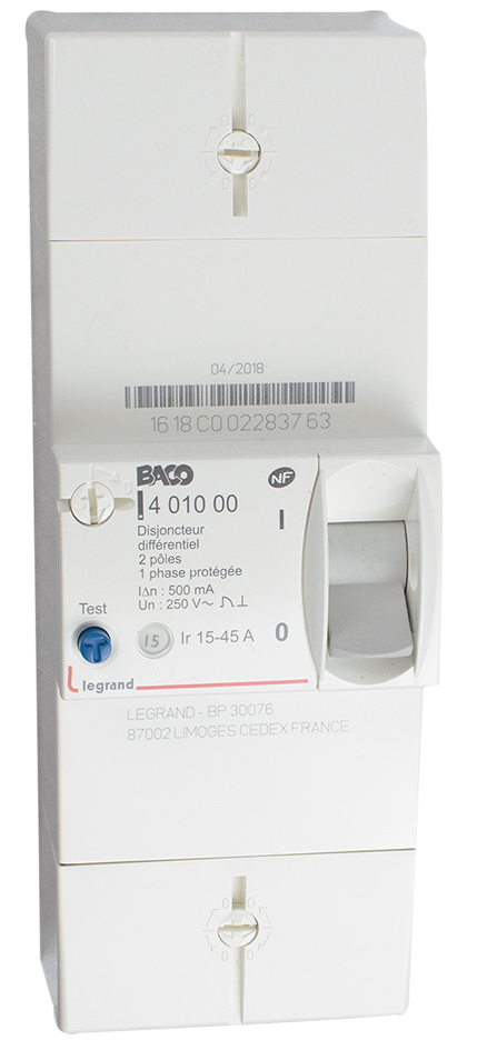 DISJONCTEUR BIPO 45A INSTANTANE 6930044 *